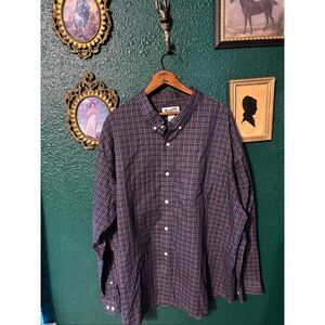 Duluth Trading Co Plaid Long Sleeve Button Up 2XL